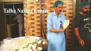 Exploring Talha Nashta Center: Halwa Puri Pakistani Street Food in Gujrat | Food Street World