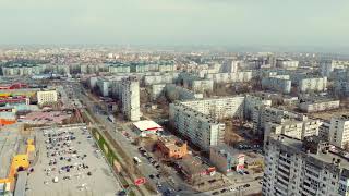 Panoramic aerial view of Volgograd, Russia