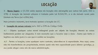 Contrato de locação (bens móveis) - 1ª parte