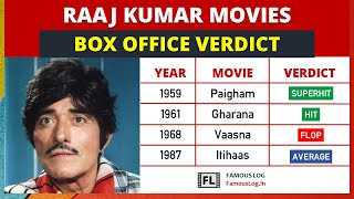 Raaj Kumar All Movie Box Office Verdict (1952 - 1995) | Raaj Kumar Movies List