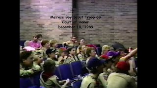 Melrose Boy Scout Troop 68 Court of Honor 12.18.89