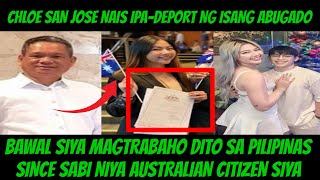 CARLOS YULO GF CHLOE SAN JOSE PINADEDEPORT BAWAL MAGTRABAHO DITO SA PILIPINAS AYON SA ISANG ABUGADO