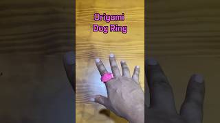 Origami Dog Ring #origami #dobradura #diy #anel #paperart #papercraft #art #dog #cao #ring