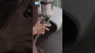 Spray Painting on Motorcycle Fuel Tank | Moawin.pk