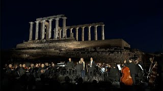 Φωταγώγηση Ναού του Ποσειδώνα - Σ.Ξαρχάκος, Δ.Μπάσης, Η.Σαΐα, Ζ.Καρούνης - Σούνιο 2024