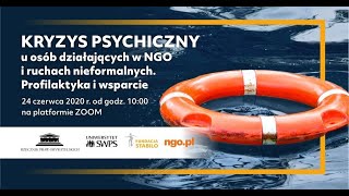 Kryzys psychiczny u osób działających w NGO - konferencja