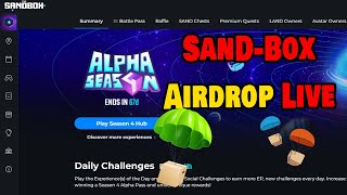 The Sandbox Airdrop |  Alpha season 4 sandbox Airdrop Guide