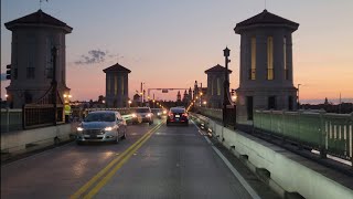 Evening drive thru downtown St.Augustine