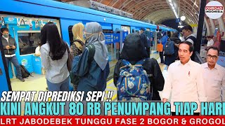 Dulu DIPREDIKSI SEPI !! LRT JABODEBEK Kini ANGKUT 80 RIBU PENUMPANG Tiap hari (Kapan RUTE BOGOR ?)