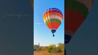 Hot air balloon ride Hampi | Sky ride | #hampi #hotairballoon #skyline #skydiving #karnataka #enjoy