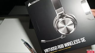 Corsair Virtuoso RGB Wireless SE Gaming headset Unboxing