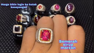 HARGANYA BIKIN LOGIN !!  Kekotak Kesayangan , Spesial Gemstone Bewarna Merah Pigion ,Delima , dark