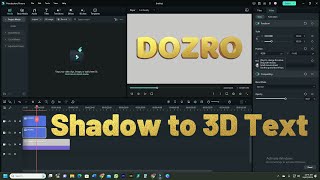 Method to Add Shadow to a 3D Text in Filmora Video Editor