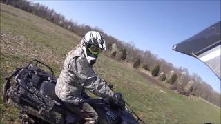 04 cr125r, 92 cr250r  riding with kx250f and sportsman 570