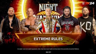 Roman Reigns Vs Cody Rhodes Vs Randy Orton vs Kevin Ownes vs Solo Sikoa five Way Extreme Rules Match