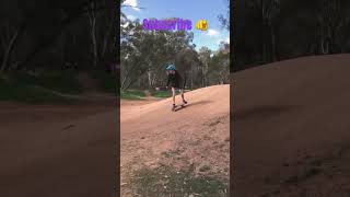 Skateboard on the mtb dirt jumps #skills #trending #fun #skateboarding #skateboard #mtb #jump