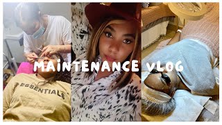 Monthly Maintenance Vlog|| microneedling, lashes, nails, and hair ft Luosi WLD