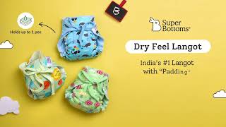 SuperBottoms Dry Feel Langot - The most absorbent langot with double loop & 3 layers of 100% cotton