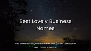 Best Lovely Business Names | Business Name | Company Name | Store Name