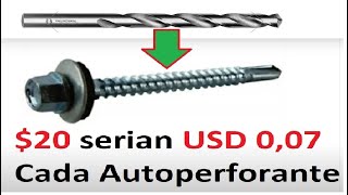 Usar tornillos AutoPerforantes en reemplazo de mechas o brocas de 2.5mm y 5mm para ahorrarnos $$$$