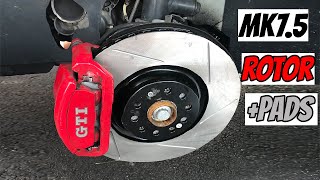 MK7.5 GTI StopTech Rotors + EBC Pads Install!