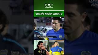 "SI ESTÁS VACÍO, LLENATE" #futbolargentino #boca #bocajuniors #riquelme #maradona #roman #eldiego