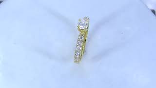 Anillo de compromiso # 43 oro amarillo d 28 pts LC