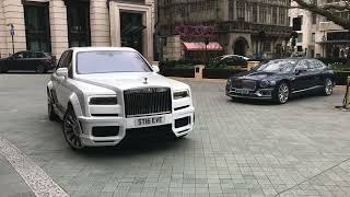 White Rolls-Royce Cullinan Luxury SUV In London Mayfair | Car Spotting London Luxury Cars 2024