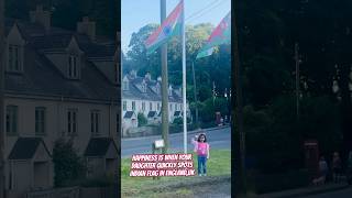 Happiness is seeing your daughter running to Indian Flag in England,UK #indiansinlondon #indian