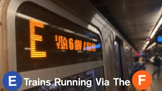 (E) Trains Running Via The (F) Line & Terminating at 2nd Avenue