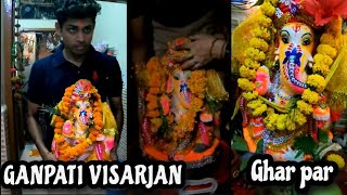 Ganpati Visarjan Ghar Pr Kiya🙏🏻 #ganpati #ganpativisarjan