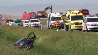 Motorrijders zwaar gewond na aanrijding met auto Winsum(Friesland)