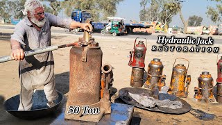 How an OLD MAN repairs Hydraulic Jack on Roadside to make a living with Pride