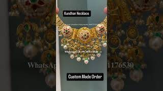 Gold kundan necklace set with price - Gold Net Wt:58grams #goldnecklace #weddingjewellery #22ktgold