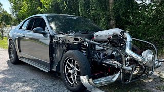 Huge Burnout in 1000hp Mustang!