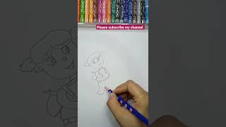 how to draw girl #trending#viral#school#reels#kids#youtubeshorts#yt#ytshorts#subscribe#easydrawing