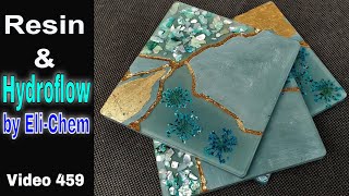 Beautiful Coasters using Resin & "Eli-Chem" NEW Hydroflow casting compound