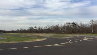 7 police helicopters departing College Park Airport