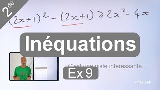 Exercice 9 : résoudre (2x+1)²-(2x+1)≥2x²-4x