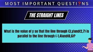 What is the value of y so that the line through (3,y)and(2,7) is parallel to the line through (−1,..