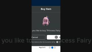 Sniping FREE Limited Princess Hair UGC from Walmart! #roblox #shorts #freeugc #walmart #freelimiteds