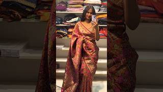 Model @khushbushetty | Stunning Saree Collection at @knssilksdesigners  #commercialstreet #bangalore