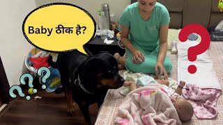 Dog and Baby special bonding | Separation Anxiety in Dogs | Rottweiler