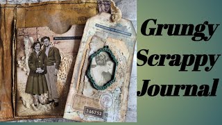 Working On The Grungy Scrappy Journal/ Pocket With Tag