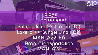 Route Visual | ROBLOX | Bran Transportation | Service 512 | SJT - LKI (D1) | LKI - SJT (D2)