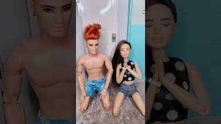 Barbie and her boyfriend funny 🤣 #comedy #humor #stopmotion