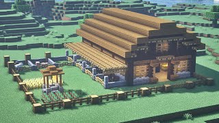 How to build a Barn for animals - Minecraft Tutorial