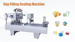 Super Efficient Plastic Cup Filling and Sealing Machine for Coffee, Yogurt, Water, Beverage, etc