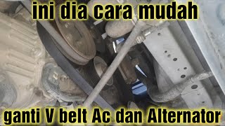 CARA GANTI V BELT AC DAN ALTERNATOR | DAIHATSU GRANDMAX