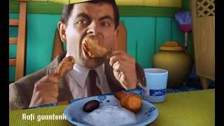 Mr Bean makan ayam goreng di rumah Upin Ipin